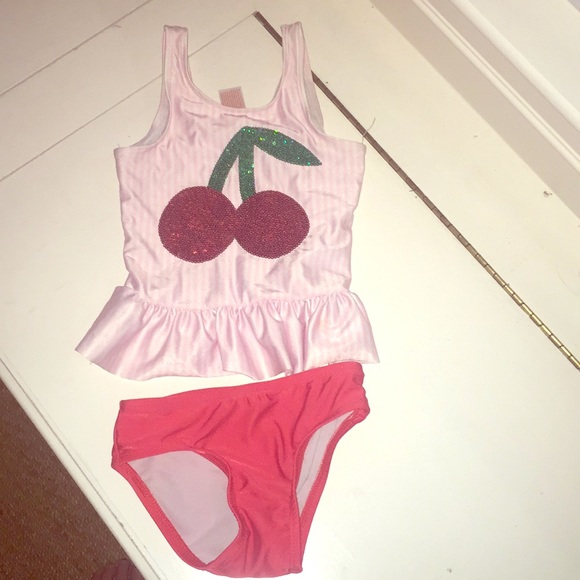 Cat & Jack Other - Cat& Jack 2 pc toddler swimsuit w/cherry sz3T